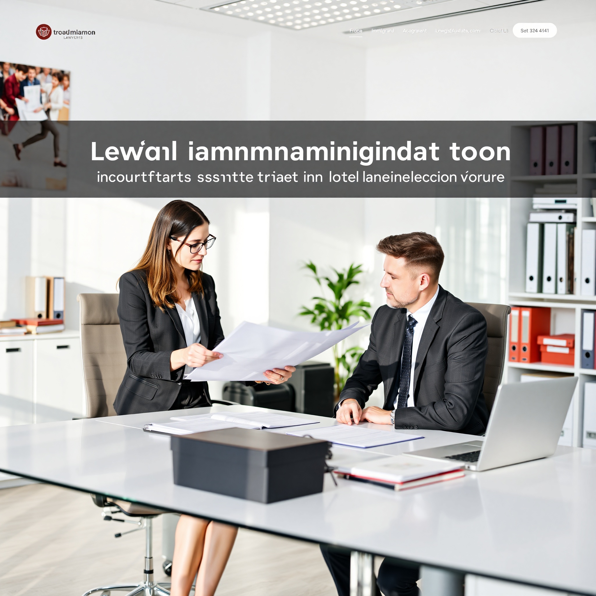 Professional consultation with immigration specialist reviewing residence permit documentation